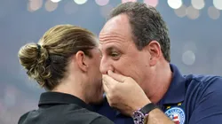 Filipe Luís e Ceni. Foto: Thiago Ribeiro/AGIF