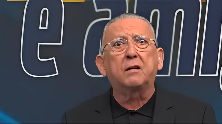Galvão Bueno é apresentador de TV. Foto: Reprodução/YouTube Esporte na Band.