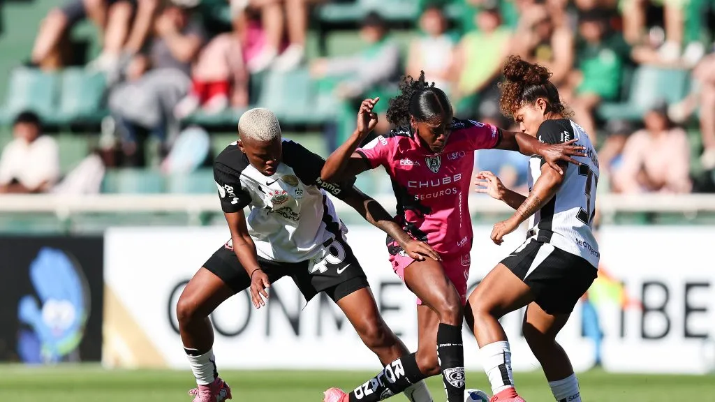 Jogadoras do Corinthians x Independiente del Valle na Libertadores Feminina