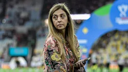 Leila Pereira e, jogo entre Flamengo e Palmeiras