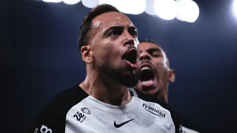 Maycon jogador do Corinthians comemora seu gol durante partida contra o Mirassol - Foto: Ettore Chiereguini/AGIF