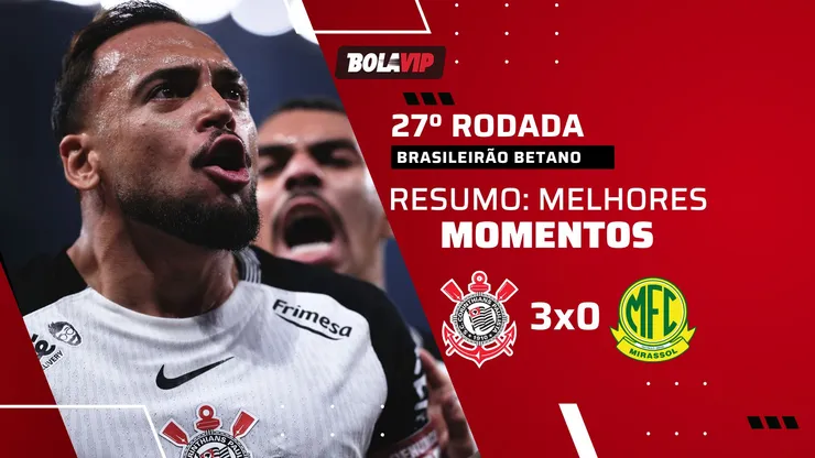 Corinthians mostra eficiência e bate o Mirassol pelo Brasileirão Betano. Foto: Ettore Chiereguini/AGIF