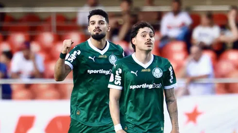 Flaco López jogador do Palmeiras comemora seu gol durante partida contra o São Paulo – Foto: Marcello Zambrana/AGIF