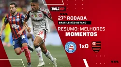 Flamengo tem dois expulsos e acaba perdendo para o Bahia em Salvador. Foto: Jhony Pinho/AGIF