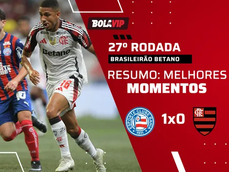 Flamengo perde para o Bahia e o Palmeiras assume a liderança