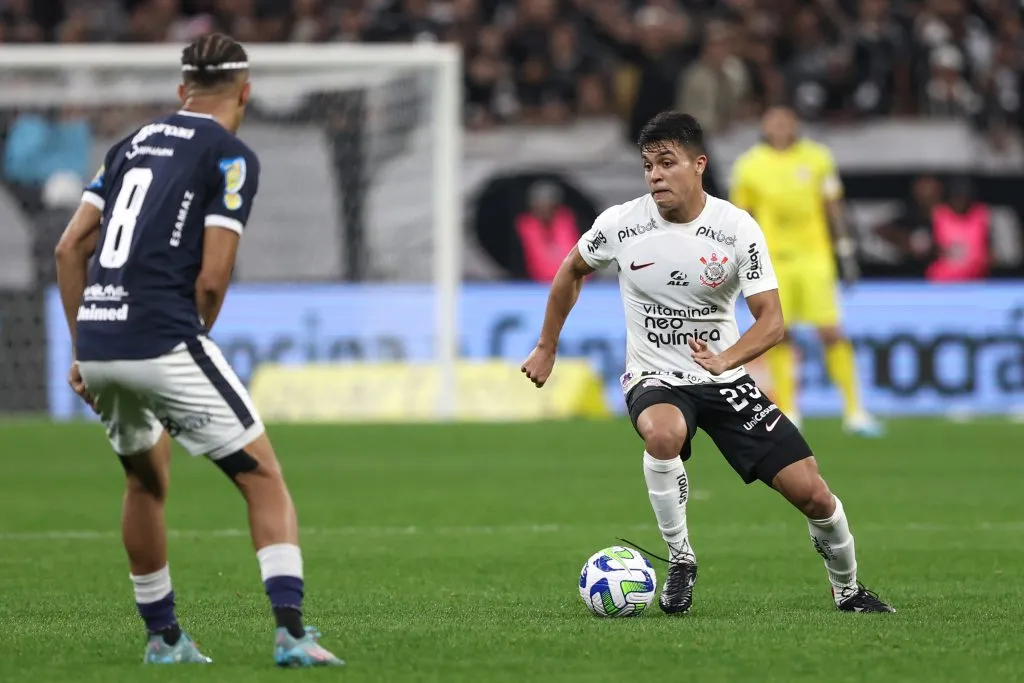 Roni jogador do Corinthians durante partida contra o Remo no estadio Arena Corinthians pelo campeonato Copa do Brasil 2023. Foto: Marcello Zambrana/AGIF