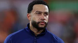 Memphis Depay antes de partida entre Holanda e Polônia, pelas Eliminatórias para a Copa do Mundo de 2026. Foto: Dean Mouhtaropoulos