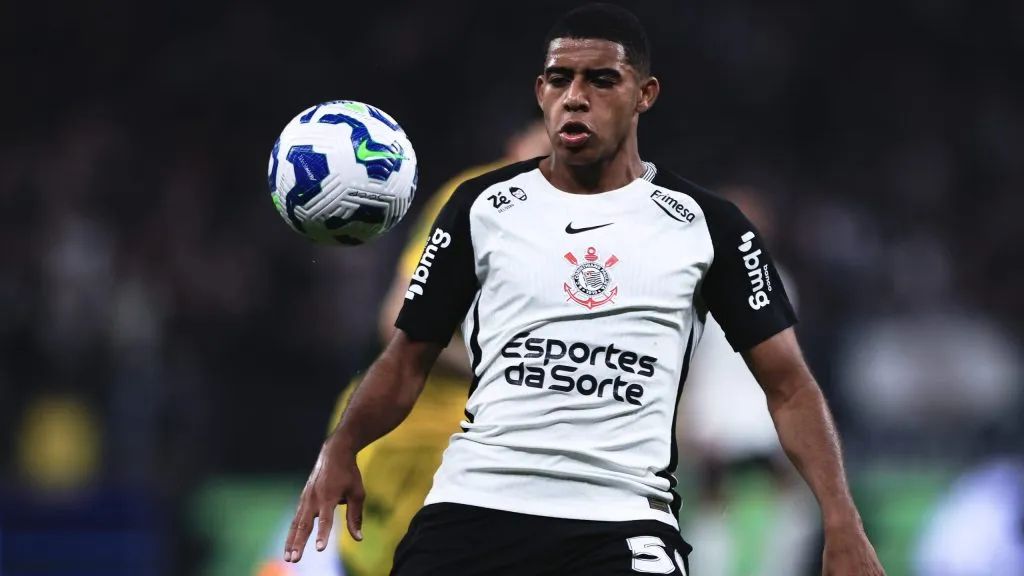 Gui Negao jogador do Corinthians durante partida contra o Mirassol no estadio Arena Corinthians pelo campeonato Brasileiro A 2025. Foto: Ettore Chiereguini/AGIF