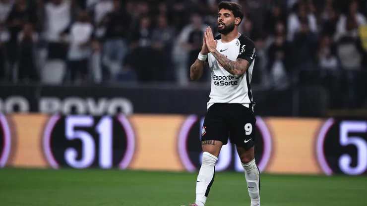 Yuri Alberto jogador do Corinthians durante partida contra o Mirassol no estadio Arena Corinthians pelo campeonato Brasileiro A 2025. Foto: Ettore Chiereguini/AGIF