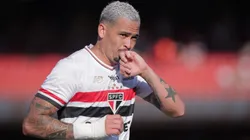 Luciano jogador do Sao Paulo comemora seu gol durante partida contra o Palmeiras no estadio Morumbi pelo campeonato Brasileiro A 2025. Foto: Ettore Chiereguini/AGIF