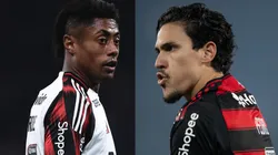 Ataque do Flamengo entra em xeque. FotoxFoto: Bruno Henrique (Foto: Ettore Chiereguini/AGIF); Pedro (Jorge Rodrigues/AGIF)