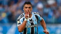 Luis Suárez comemora gol pelo Grêmio em 2023 (Lucas Uebel/Grêmio FBPA)