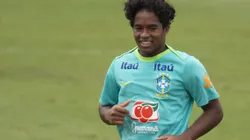 Endrick jogador do Brasil durante treino no Centro de Treinamento CT Academia de Futebol. Foto: Anderson Romao/AGIF