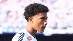 SP - SAO PAULO - 17/08/2025 - BRASILEIRO A 2025, SANTOS X VASCO - Robinho Junior jogador do Santos durante partida contra o Vasco no estadio Morumbi pelo campeonato Brasileiro A 2025.