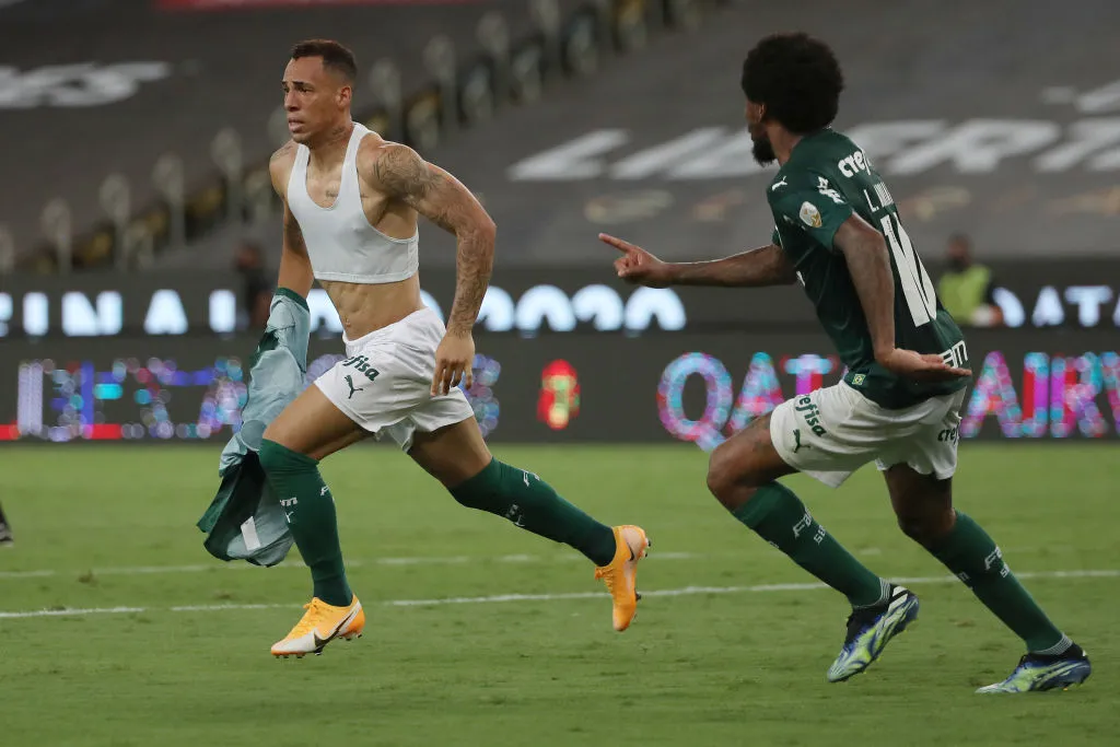 Breno Lopes marca aos 98 minutos e dá o bicampeonato da Libertadores para o Palmeiras. Foto: Ricardo Moraes – Pool/Getty Images)