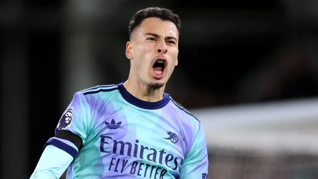 Gabriel Martinelli, atacante do Arsenal. (Photo by Julian Finney/Getty Images)