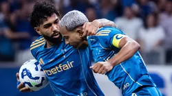Gabigol e Matheus Pereira comemoram gol contra o Sport (Gustavo Aleixo/Cruzeiro)