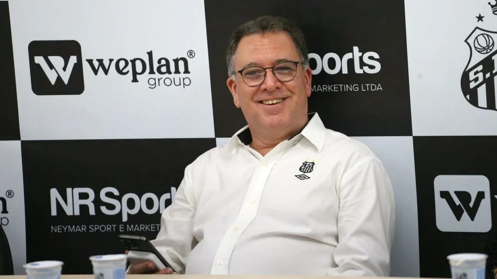 O presidente do Santos FC Marcelo Teixeira