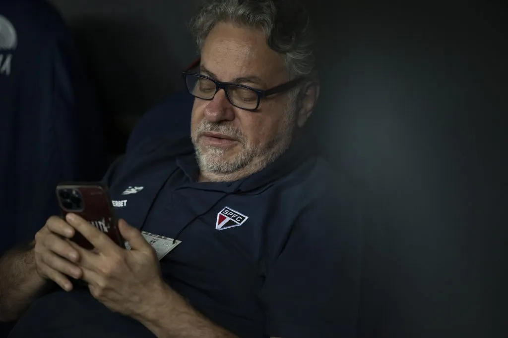 Julio Casares presidente do Sao Paulo anuncia pacotão de mudanças.  Foto: Jorge Rodrigues/AGIF