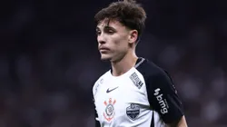 Breno Bidon, jogador do Corinthians, durante partida contra o Palmeiras no estadio Arena Corinthians pelo campeonato Brasileiro A 2025. Foto: Marcello Zambrana/AGIF