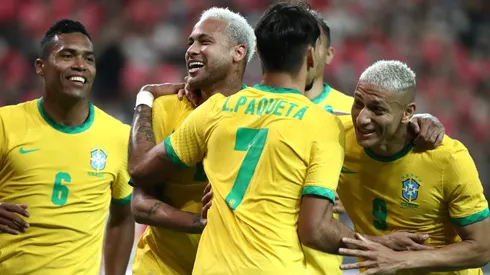 Brasil não deu chances para a Coreia do Sul no último amistoso entre eles em Seul (Photo by Chung Sung-Jun)