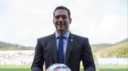 SC - BALNEARIO CAMBUI - 04/10/2025 - BRASILEIRO D 2025, BARRA X SANTA CRUZ - Samir Xaud Presidente da CBF antes da partida entre Barra e Santa Cruz na Arena Barra em Itajai-SC, pela Final do Campeonato Brasileiro da Serie D 2025