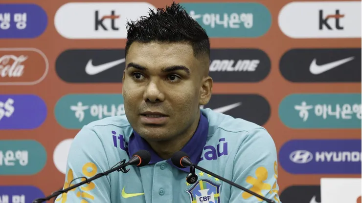 Casemiro durante entrevista concedida na Coreia do Sul