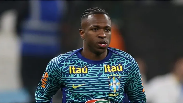 SP - SAO PAULO - 10/06/2025 - ELIMINATORIAS COPA DO MUNDO 2026, SELECAO BRASILEIRA X PARAGUAI - Vinicius Junior jogador da Selecao Brasileira durante a partida entre Brasil e Paraguai na Neo Quimica Arena em Sao Paulo (SP), pelas Eliminatorias da Copa do Mundo 2026.