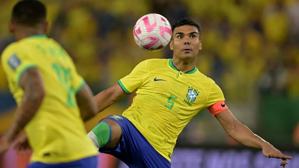 Casemiro como capitão da Seleção. Foto: Pedro Vilela/Getty Images