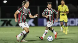 Canobbio e Lucho Acosta, que foram envolvidos em lance polêmico contra o Mirassol (LUCAS MERÇON / FLUMINENSE F.C.)
