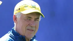 Carlo Ancelotti, técnico da Seleção Brasileira, durante treino na Granja Comary em Teresopolis (RJ), nesta quarta-feira (3). A equipe se prepara para enfrentar o Chile pelas Eliminatórias da Copa do Mundo 2026. Foto: Marlon Costa/AGIF