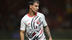 Ferreirinha jogador do Sao Paulo durante a partida entre Sport e Sao Paulo na Ilha do Retiro em Recife (PE), pelo Campeonato Brasileiro da Serie A 2025. Foto: Marlon Costa/AGIF