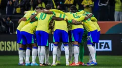 Jogadores da Seleção Brasileira antes da partida contra Paraguai pelas Eliminatórias da Copa do Mundo de 2026. Foto: Fabio Giannelli/AGIF