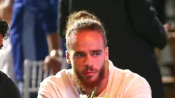 Bilall Brahimi durante evento de inauguração do hotel dentro do CT Rei Pelé.