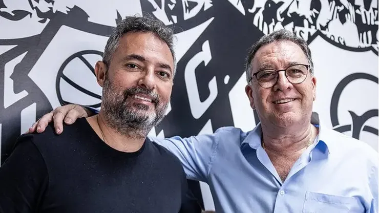 Alexandre Mattos e Marcelo Teixeira, dirigentes do Santos