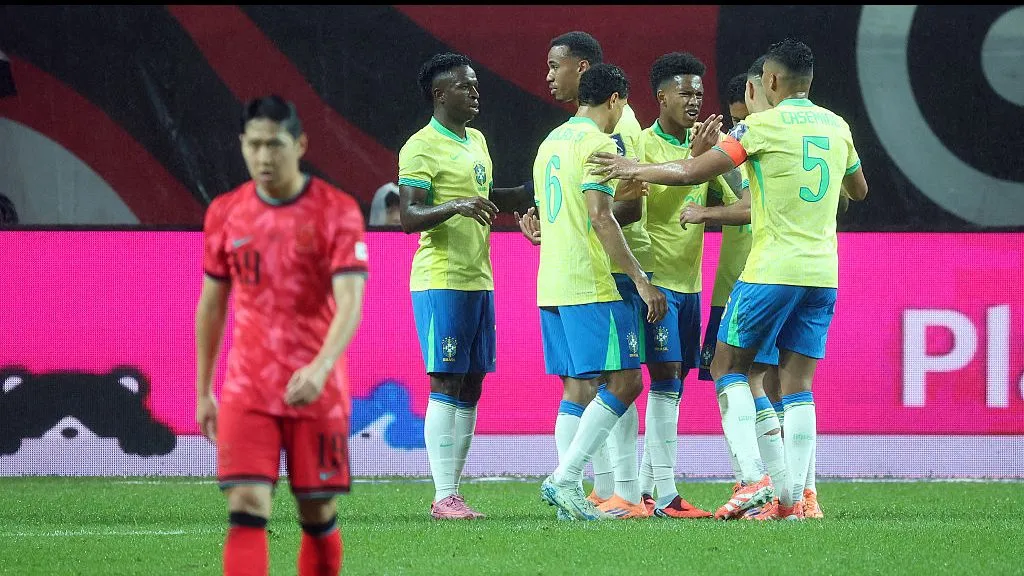 Seleção contra a Coreia. Foto: Chung Sung-Jun/Getty Images
