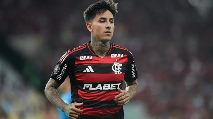 RJ - RIO DE JANEIRO - 09/04/2025 - COPA LIBERTADORES 2025, FLAMENGO X CORDOBA - Pulgar jogador do Flamengo durante partida contra o Cordoba no estadio Maracana pelo campeonato Copa Libertadores 2025. Foto: Thiago Ribeiro/AGIF