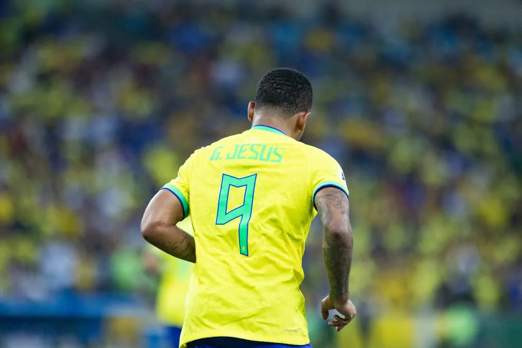 Gabriel Jesus, do Arsenal, também foi indicado por ex-dirigente do Mengão a Bap, mas Flamengo não foi adiante  – Foto: Fabio Moreira Pinto/AGIF