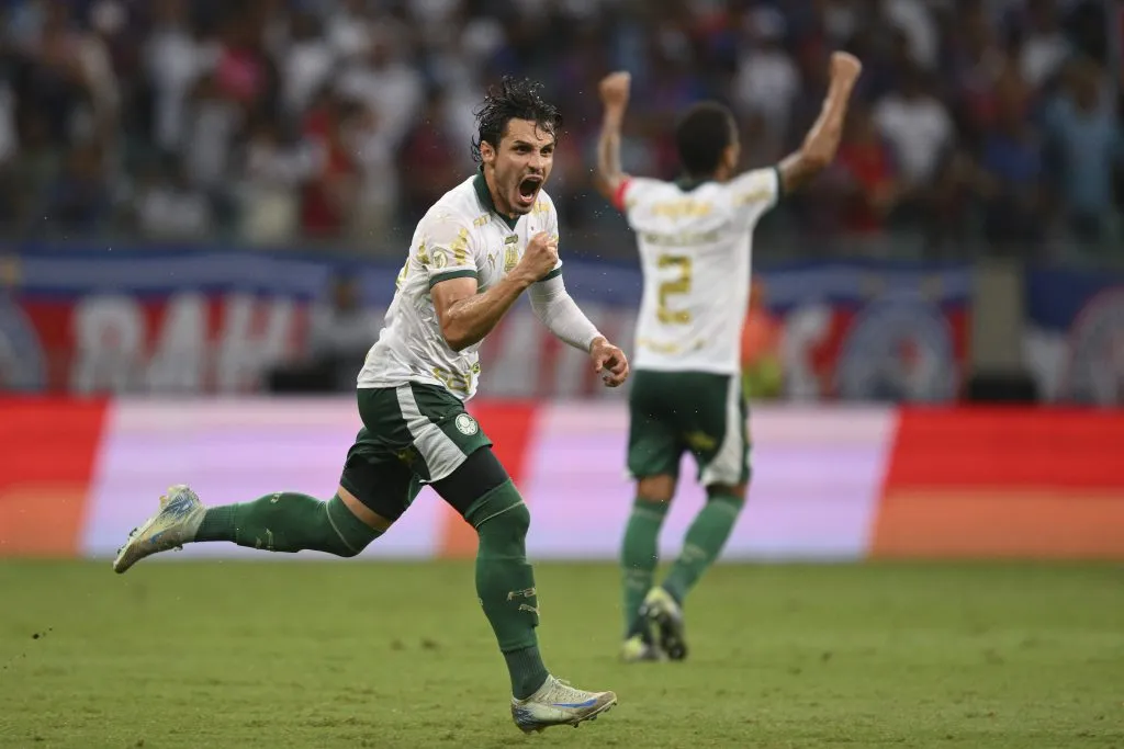 Veiga em ação pelo Palmeiras. Foto: Pedro Vilela/Getty Images