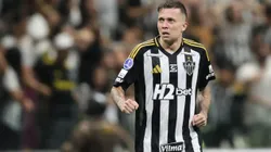 Bernard jogador do Atletico-MG comemora seu gol durante partida contra o Bolivar no estadio Arena MRV pelo campeonato Copa Sul-americana 2025. Foto: Gilson Lobo/AGIF