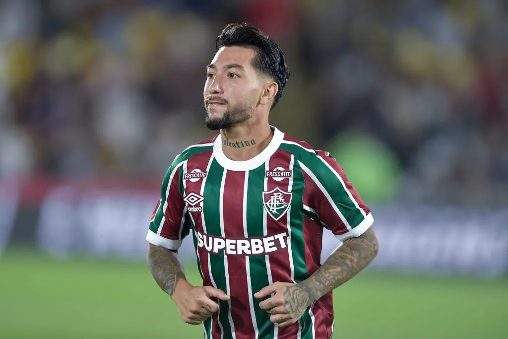 Lucho Acosta jogador do Fluminense durante partida contra o Atletico-MG no estadio Maracana pelo campeonato Brasileiro A 2025. Foto: Thiago Ribeiro/AGIF