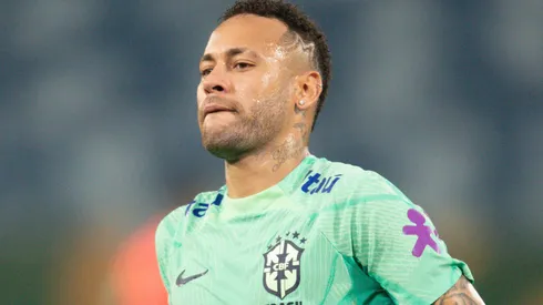 Neymar durante treino da Seleção Brasileira em outubro de 2023