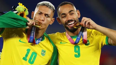 Hoje na Seleção Principal, Richarlison e Matheus Cunha brilharam nas Olímpiadas de Tóquio (Photo by Francois Nel)