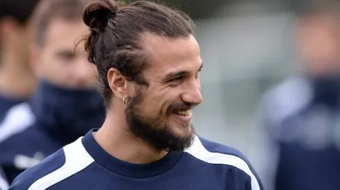Dani Osvaldo durante treinamento pela Seleção Italiana, em 2013. Foto: Claudio Villa