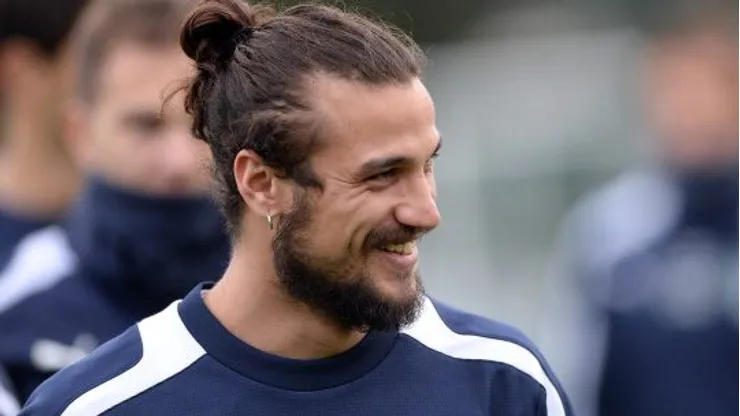 Dani Osvaldo durante treinamento pela Seleção Italiana, em 2013. Foto: Claudio Villa