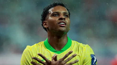 Rodrygo, atacante da seleção brasileira em partida pela Seleção Brasileira (Foto: Han Myung-Gu/Getty Images)
