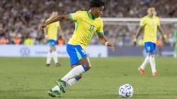 Endrick, jogador do Brasil, durante partida contra a Argentina no estadio Monumental de Nunez pelas Eliminatorias Copa Do Mundo 2026. Foto: Lucas Gabriel Cardoso/AGIF