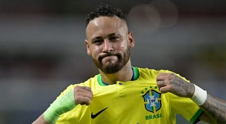 Neymar pelo Brasil. Foto: Pedro Vilela/Getty Images
