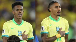 Estêvão e Raphinha durante duelo entre Brasil x Chile, pelas Eliminatórias Sul-Americanas - Fotos: Marlon Costa/AGIF