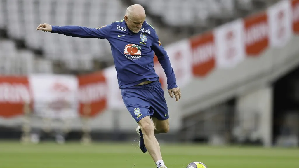 Taffarel prepara os goleiros da Seleção Brasileira: Foto: &nbsp;@RAFAELRIBEIRORIO I CBF